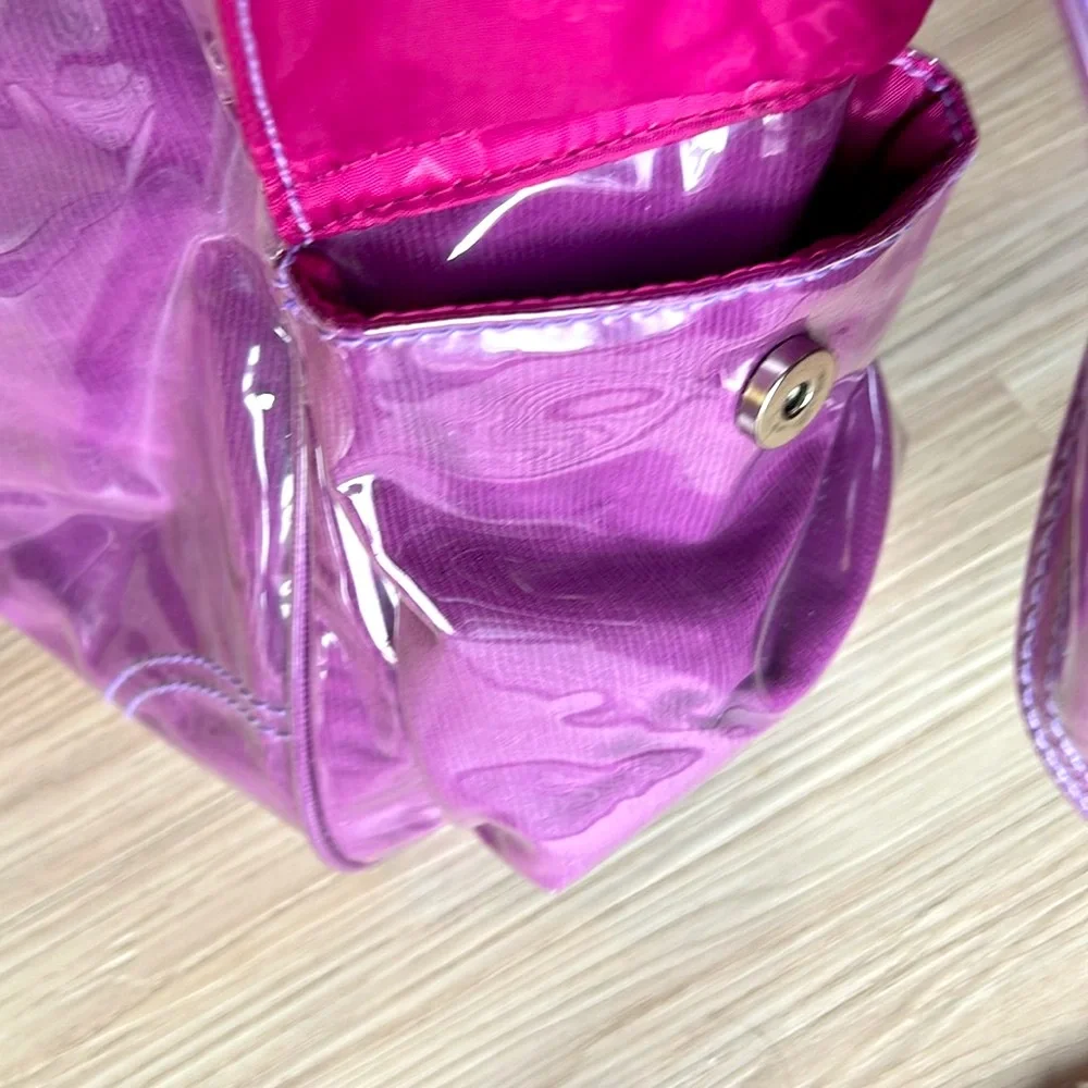 Kalencom Patent Leather Oversized Shoulder/Diaper Bag Purple NWOT Maternity Bold